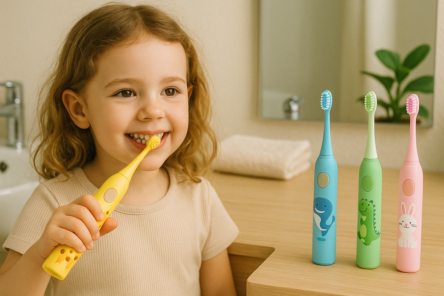Mintora kids electric toothbrush designed for gentle, safe brushing
