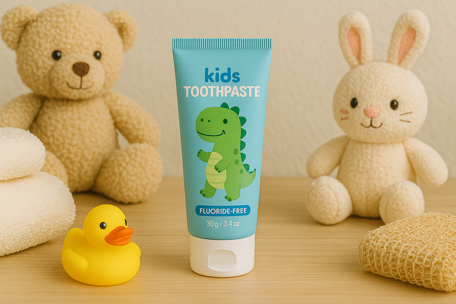 Mintora gentle kids toothpaste with safe, child-friendly formula