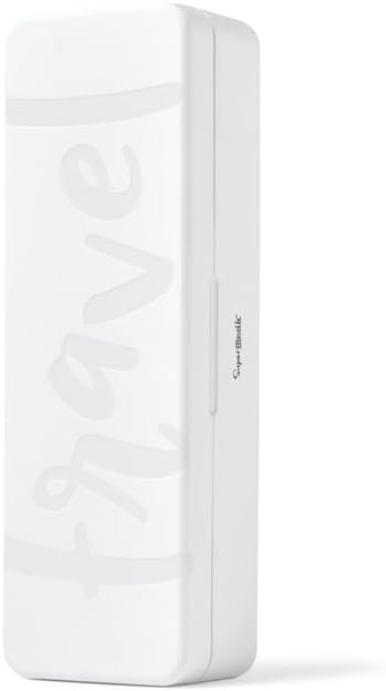 SuperMouth® Ultim8 Travel SmartCase™ - Compact Carrying Case for the SmartBrush™ - Portable UV Sanitizer - Travel-Friendly Oral Care Organizer for Toothbrush, Toothpaste & Floss - Pearly White