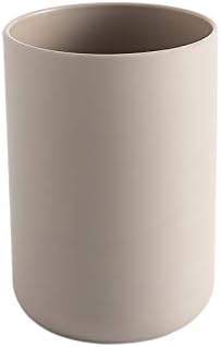 Toothbrush Holder Japanese Style Bathroom Accessories Toothpaste Holder Makeup Brush Cup, Razor Holder for Bathroom Vanity countertop 2pcs (White，Brown)