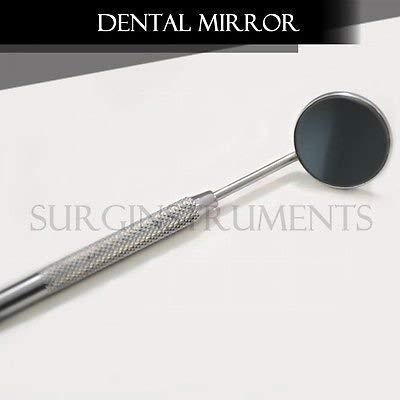 25pcs Dental Mouth Mirrors with Handle Stainless Steel Dental Instruments Bulk Explorers Oral Hygiene by SurgicalOnline