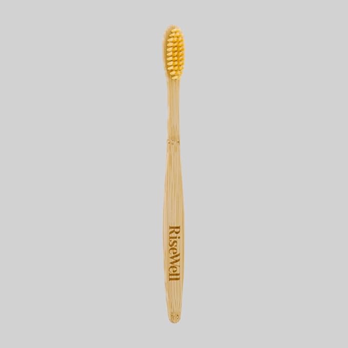 RiseWell Soft Bamboo Toothbrush – Soft Bristles for All Ages, BPA-Free, Sustainable, Natural Bamboo Handle, Made by Dentist Toothbrush