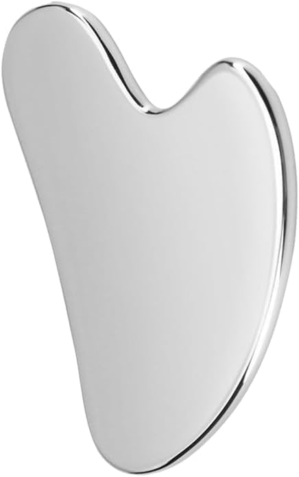 Stainless Steel Gua Sha Facial Massage Tool – Metal Guasha Scraper for Face, Jawline, Neck & Body – Skin Tightening, Puffiness Reducing, Sculpting & Relaxation – Perfect Beauty & Skincare Gift