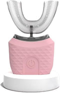 Scandinavian Smiles Brush 360° U-Shape Electric Toothbrush for Adults, IPX7 Waterproof,Oral Cleaning,Hands-Free Auto-Cleaning (Pink)