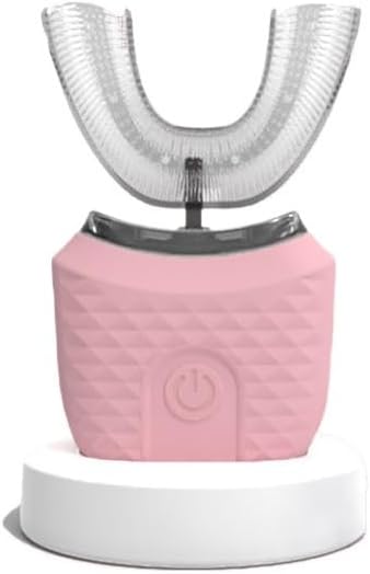 Scandinavian Smiles Brush 360° U-Shape Electric Toothbrush for Adults, IPX7 Waterproof,Oral Cleaning,Hands-Free Auto-Cleaning (Pink)