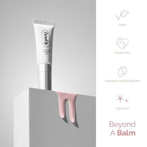 Tinted Lip Balm for Dry, Chapped Lips, Hydrating Vegan Lip Care with Sheer Color & Moisturizing Glow – Non-Sticky Nourishing, Lip Plumping Treatment for Soft, Smooth Lips (Strawberry 10ml)