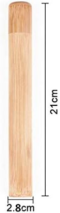 vipolish 2 Pcs Eco-friendly Healthy Natural Bamboo Toothbrush Storage Empty Portable Reusable Toothbrush Container Holder Personal Cleaning Tools Case Tube for Travel Trip