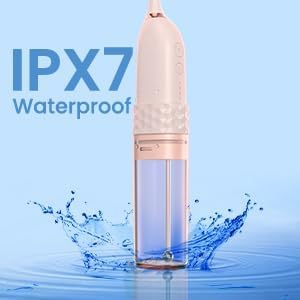 Portable Water flosser with Electric Toothbrush, 2 in 1 Teeth Cleaning Kit, Electric Toothbrush and flosser Combo, Water Flosser for Travel and Home (Pink)