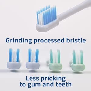 Y-Kelin 4 Pcs U-Shaped Orthodontic Toothbrush Soft Bristle with 4 Toothbrush Head Cover for Orthodontic People Effective Cleaning Teeth