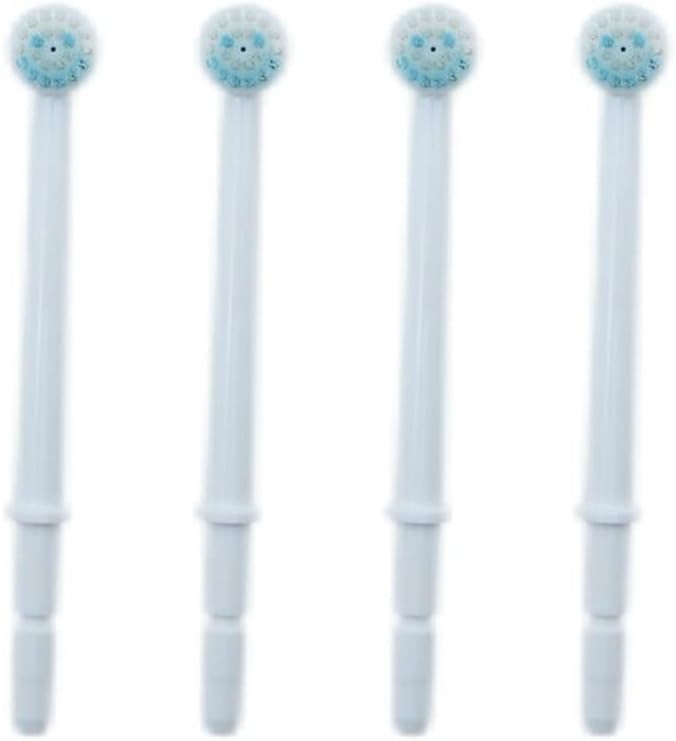 Replacement Dental Water Brush Heads Compatible with Waterpik Water Flossers Toothbrush and Oral Irrigators, 4-Pack