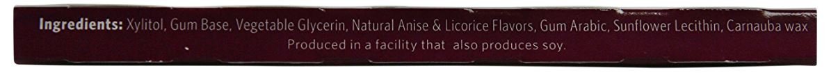 Xylichew 100% Xylitol Chewing Gum - Non GMO, Non Aspartame, Gluten Free, and Sugar Free Gum - Natural Oral Care, Relieves Bad Breath and Dry Mouth - Licorice, 288 Count