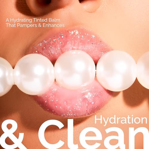 Tinted Lip Balm for Dry, Chapped Lips, Hydrating Vegan Lip Care with Sheer Color & Moisturizing Glow – Non-Sticky Nourishing, Lip Plumping Treatment for Soft, Smooth Lips (Strawberry 10ml)