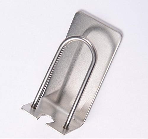 HANZE Toothbrush Holder 2 Pack self-Adhesive SUS 304 Stainless Steel Electric Toothbrush Hook Wall Mounted Razors Cup Holder for Bathroom