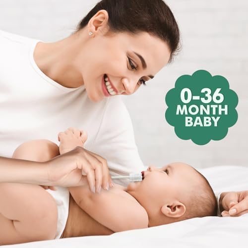 104Pcs Baby Tongue Cleaner, Disposable Baby Toothbrush Oral Cleaner, Infant Gum and Tooth Cleaning Stick for Newborns, Toddler Mouth Cleaner