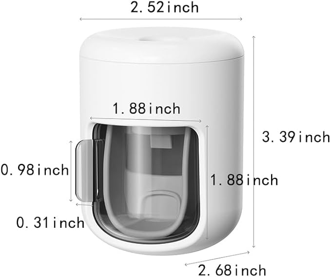 2025 Upgraded So Nice Toothpaste Dispenser Wall Mounted Bathroom Automatic Toothpaste Squeezer,Visualization of Toothpaste Flow Rate(White&Transparent) (Light White & Dustproof)