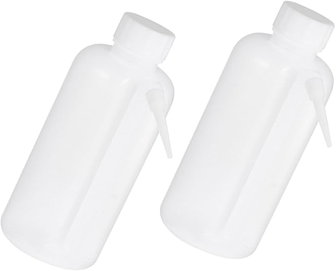 2Pcs Portable Squeeze Wash Bottle Plastic Rinse Bottle with Wide Mouth for and Tattoo Cleaning Lightweight Easy to Store