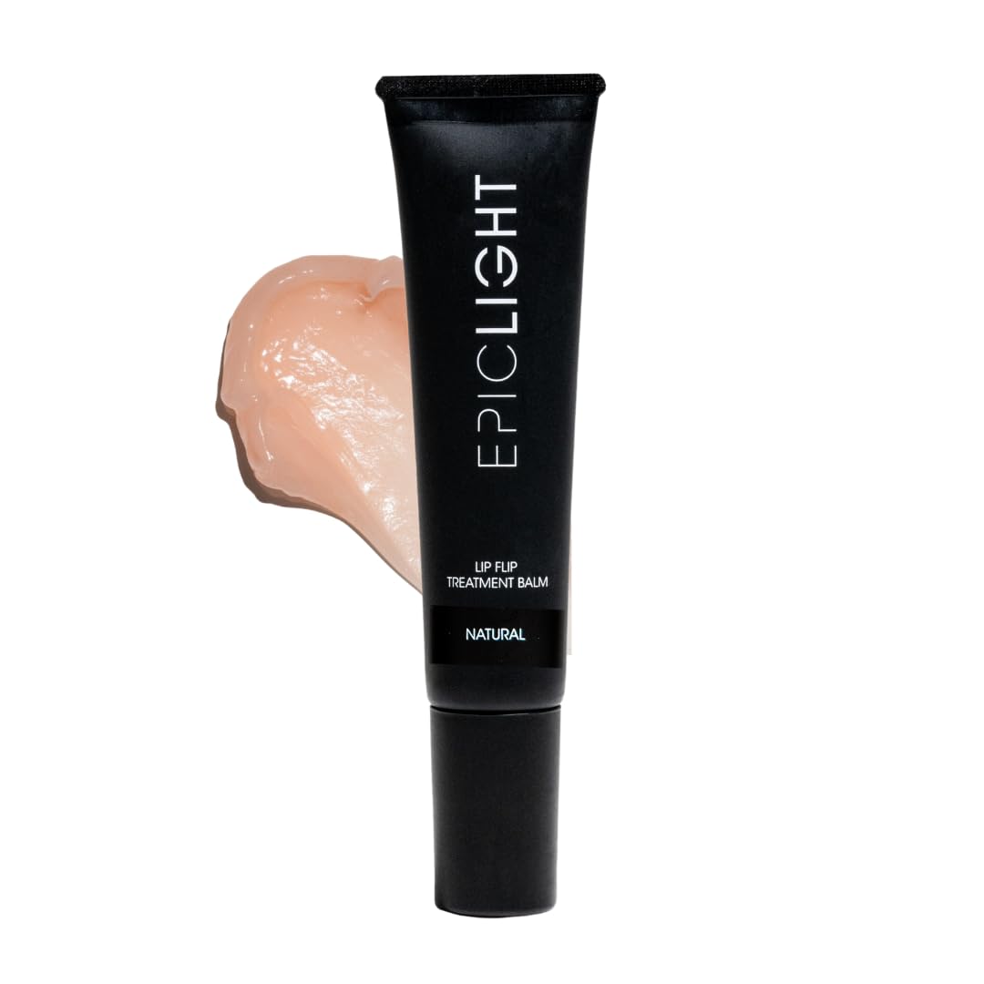 EpicLight Lip Flip Tints Treatment Balm Tube - Lip Balm and Plumper - Peptide Treatment for Lips Volume & Hydration - Plump and Moisturize Lips - Paraben & Sulfate-free, Non-Toxic Makeup (Natural)