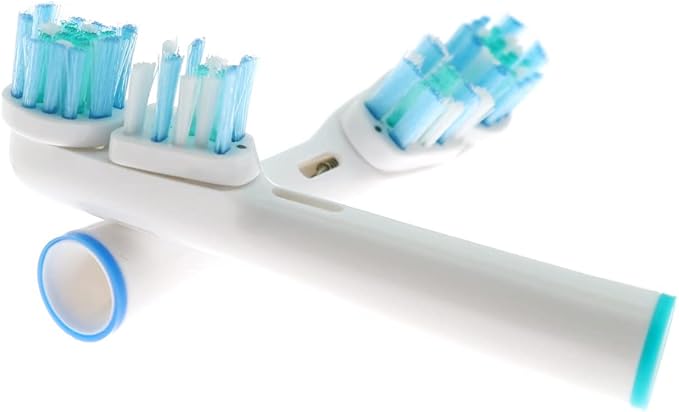 Replacement Brush Heads Compatible with Oral B- Double Clean Design, Double Clean Brush Heads, Compatible with Braun Oral-B Dual Clean Electric Toothbrush - Pack of 4