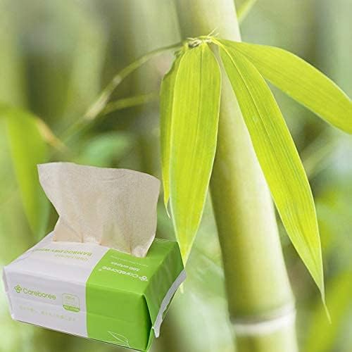 400 Count Careboree Unbleached Dry Baby Wipes Unscented Multi-Purpose Cotton Tissue Small Size