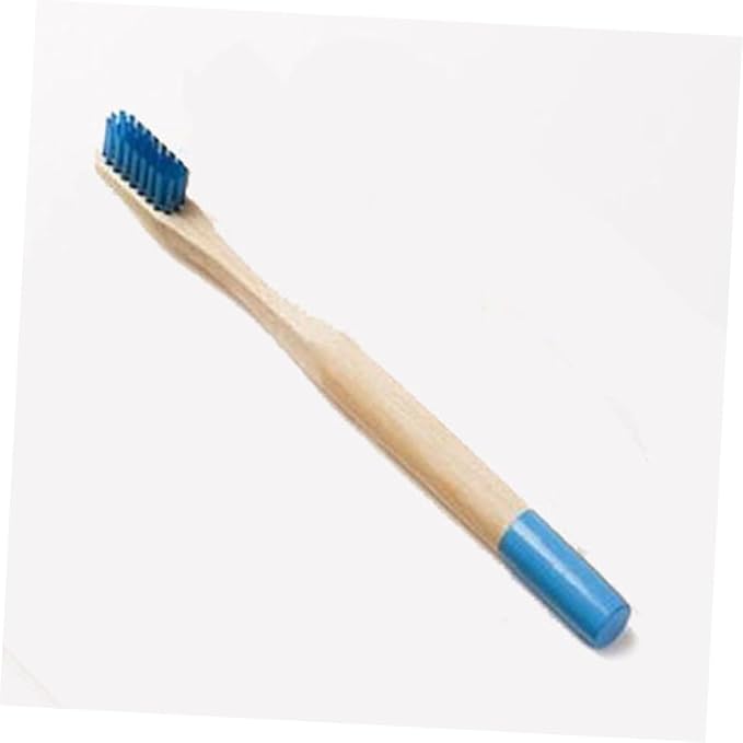 6PCS Natural Handle Toothbrush for Soft Bristles Ergonomic Anti-Slip Design Colorful Eco-Friendly Toothbrushes for Oral Care