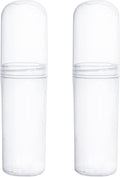Yeeco Clear Toothbrush Case, 2 Packs Toothbrush Travel Case, Plastic Toothbrush Holder Travel, 7.9”×2” Portable Toothbrush Case for Traveling