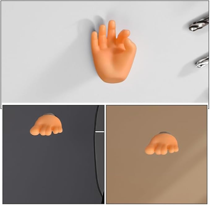 2Pcs Cartoon Toe Finger Toothbrush Holder with Suction Cup Wall-Mounted Bathroom and Kitchen Storage Organizer