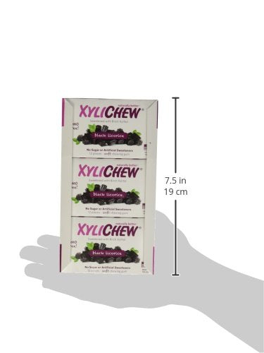 Xylichew 100% Xylitol Chewing Gum - Non GMO, Non Aspartame, Gluten Free, and Sugar Free Gum - Natural Oral Care, Relieves Bad Breath and Dry Mouth - Licorice, 288 Count