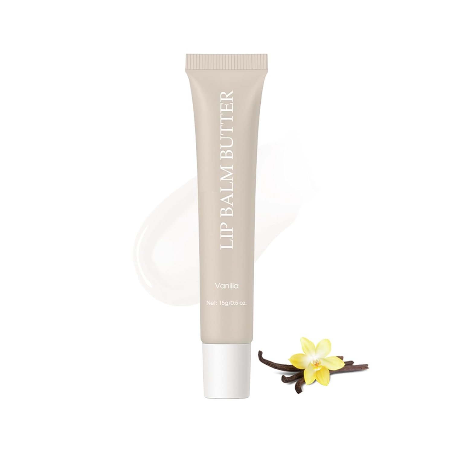 Summer Lip Glossy Butter Lip Balm, Lip Gloss Set, Soothing Lip Skincare, Instant Moisture, Lightweight, Nourish, Hydrate, Moisturizing Tint, Non-Sticky, Long-lasting (Vanilla, Large)