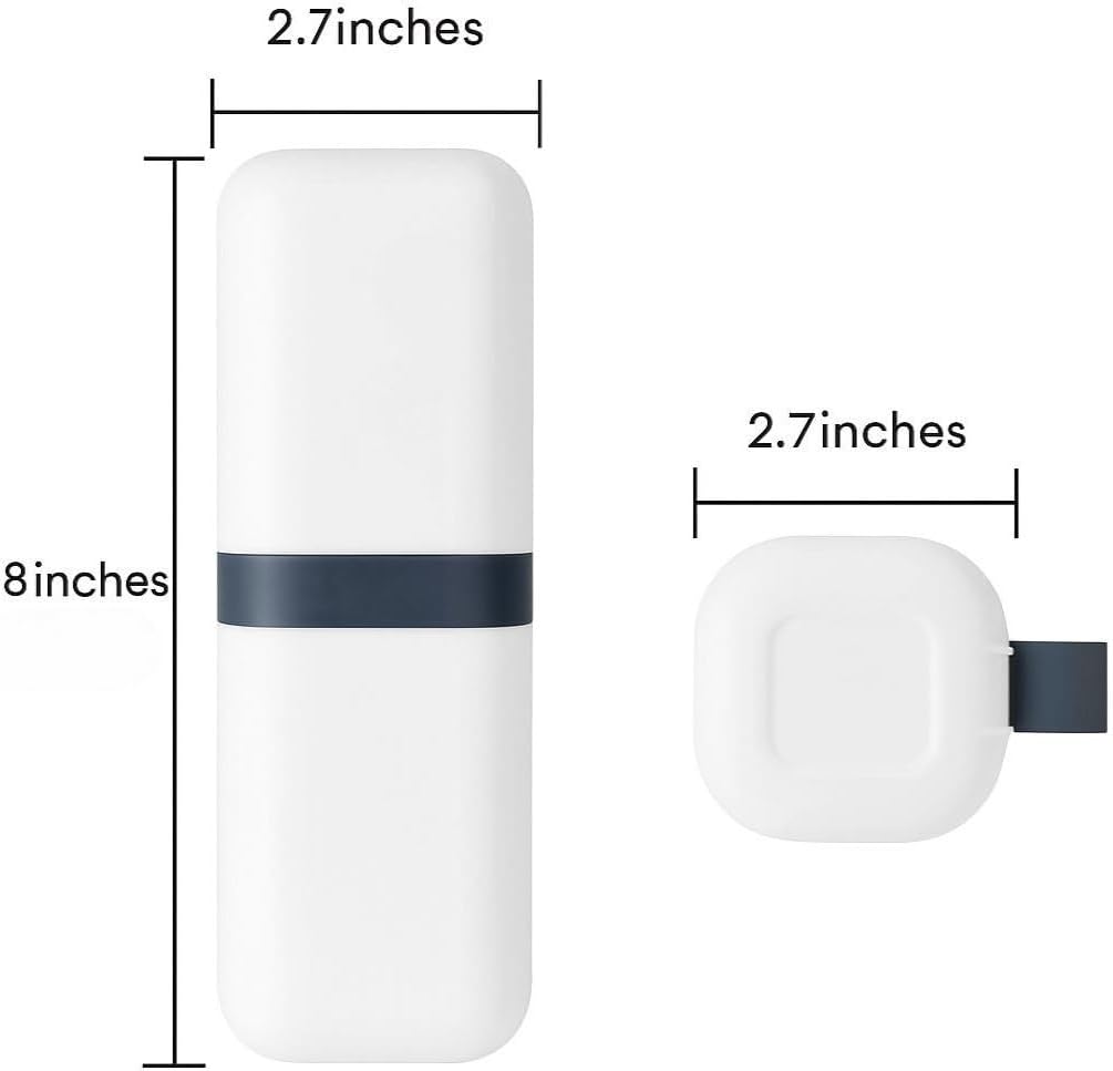 2-in-1 Compact Design Travel Toothbrush Case with Rinse Cup & Handle – Leak-Proof Toothbrush Holder for Travel, Camping, Gym, Outdoor – Portable & Hygienic Storage for Oral Care Essentials