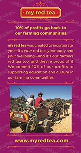 My Red Tea | USDA Organic Rooibos Tea | 80 Tagless Teabags | Single-Origin, Farmer-Friendly, Caffeine-Free | Sustainably Farmed in South Africa | Pure & Natural