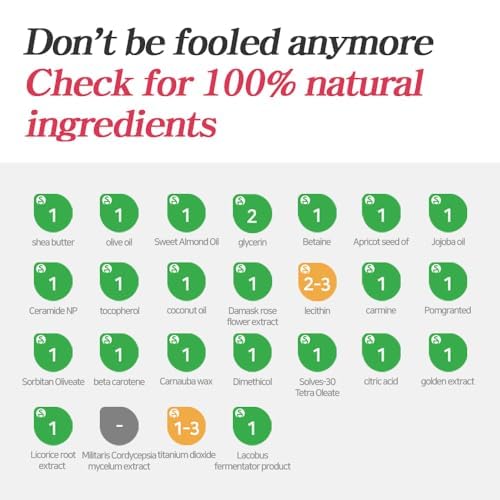 Lux Triple Lip Cure Balm (0.17 oz) (AURA (Deep Magenta Pink)) 4 million units sold in Korea, Natural Tinted Korean Lip Balm, Petroleum/Paraben Free, Lip Butter,lip balm hydrating,tinted moisturizer