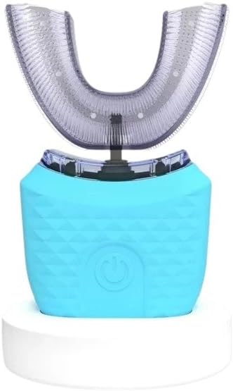 Scandinavian Smiles Brush 360° U-Shape Electric Toothbrush for Adults, IPX7 Waterproof,Oral Cleaning,Hands-Free Auto-Cleaning (Blue)