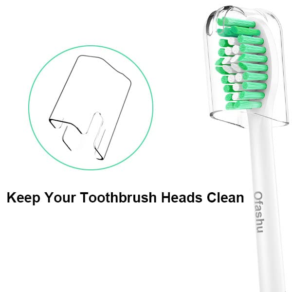 Replacement Heads for Philips Sonicare E-Series - Ofashu Brush Head Compatible with Essence Xtreme Elite Advance 7022 5610 White, 6 Packs Screw-on Electric Toothbrush