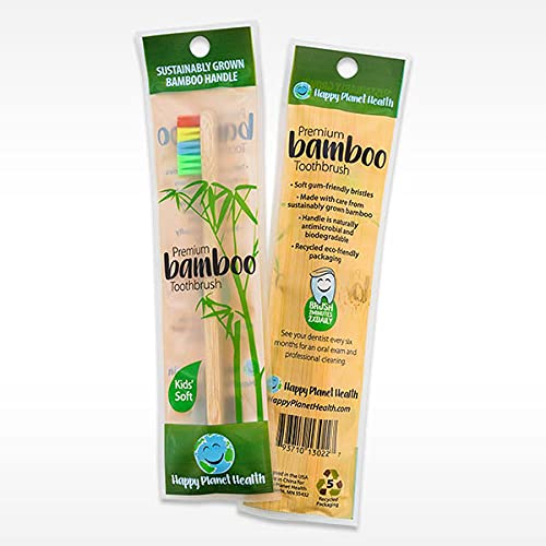 HDP Kids Bamboo Toothbrush Size:Pack of 8 with Bonus Color:Kids Bamboo