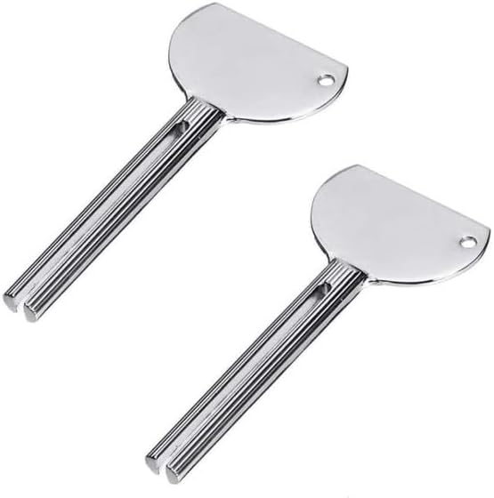 2PCS Stainless Steels Metal Tube Squeezer Keys Tube Squeezer Tool, Salon Toothpaste Tube Squeezers Toothpaste Squeezer,Daily Living Tube Squeezing Aids