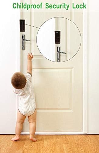 2 Pack Door Reinforcement Locks with 8 Screws, Home Security Door Lock for Toddler, Childproof Door Lock Night Lock Withstand 800 Lbs Brown