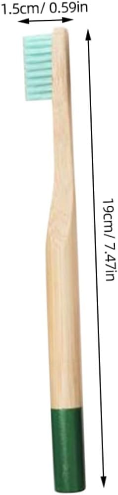 6PCS Natural Handle Toothbrush for Soft Bristles Ergonomic Anti-Slip Design Colorful Eco-Friendly Toothbrushes for Oral Care