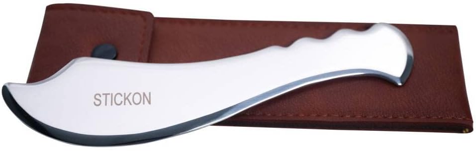 STICKON Guasha Tool Scraping Massage Tools Gua Sha Stainless Steel IASTM Tools Great Soft Tissue Mobilization Tool (STICKON-21)