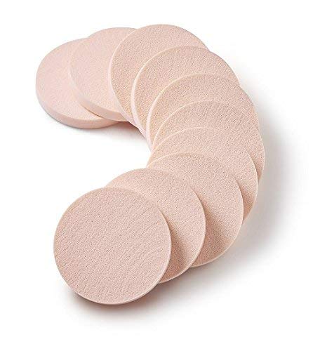 OWLFAVO 20pcs Makeup Powder Round Sponges Latex Free Disposable Beauty Blender Foam Cosmetic Applicator Facial Puffs for Flawless Foundation, Sensitive and All Skin Types