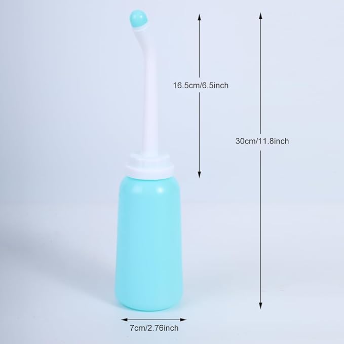 Handheld Personal Bidet Bottle, Bottle for Gentle Postpartum Care and Cleansing, Feminine Care，Personal Perineum Cleansing, 350Ml Portable Travel Bidet（Green）, Resistant to 100ºC, Bonus Bag