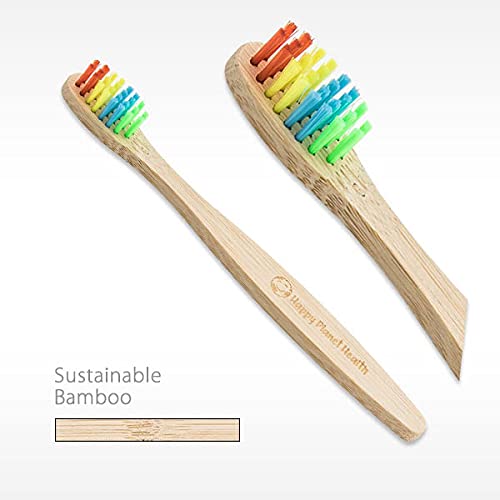 HDP Kids Bamboo Toothbrush Size:Pack of 8 with Bonus Color:Kids Bamboo