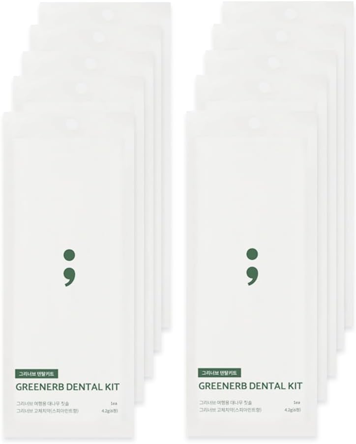 Greenerb Dental Kit - Eco-Friendly Bamboo Toothbrush & Solid Toothpaste Tablets | Travel & Zero-Waste Oral Care Set