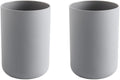 Toothbrush Holder Japanese Style Bathroom Accessories Toothpaste Holder Makeup Brush Cup, Razor Holder for Bathroom Vanity countertop 2pcs (Gray，Gray)