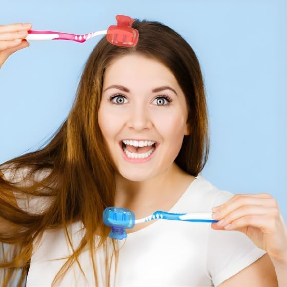 Toothbrush and Covers Kit – Portable Toothbrush Protector Caps, Plastic Travel Case & Brush Pods for Manual & Electric, Travel, Camping (Covers 4 Pack with 4 toothbrushes)