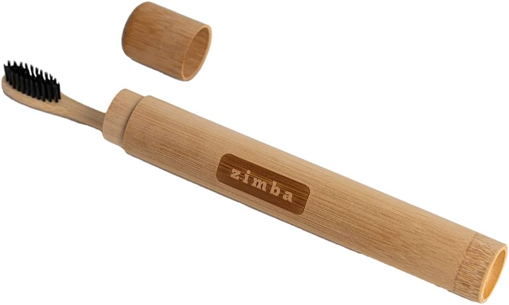 Zimba Bamboo Toothbrush Case | Breathable Toothbrush Travel Case for Bamboo Toothbrushes | Portable and Eco-Friendly Travel Toothbrush Kit and Toothbrush Holder