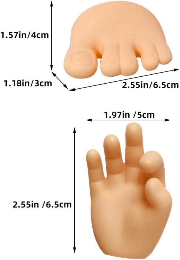 2Pcs Cartoon Toe Finger Toothbrush Holder with Suction Cup Wall-Mounted Bathroom and Kitchen Storage Organizer