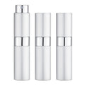 LISAPACK 8ML Atomizer Perfume Spray Bottle for Travel (3 PCS) Empty Cologne Dispenser, Portable Sprayer (Silver)