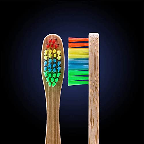 HDP Kids Bamboo Toothbrush Size:Pack of 4 with Bonus Color:Kids Bamboo