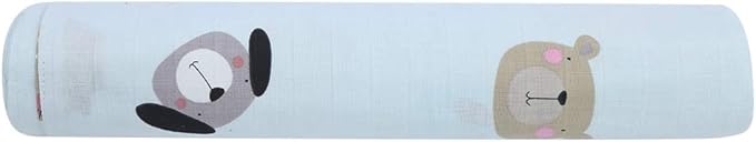 Baby Bath Towel Soft Cotton Infant Wash Cloth Multifunctional Bathing Wipe Feeding Wipe Cloth for Newborn Toddler Blue Animal 75x75cm