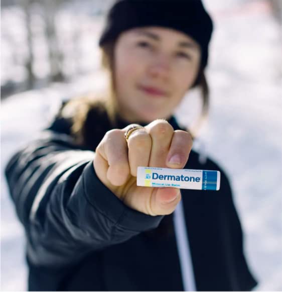 Dermatone Mineral Lip Balm Stocking Stuffer | Moisturizing, SPF30, Reef Safe, Oxybenzone Free | Jojoba Oil, Avocado Oil, Vitamin E | Zinc Oxide Lip Balm with SPF 30 | 0.15 oz (3-Pack)